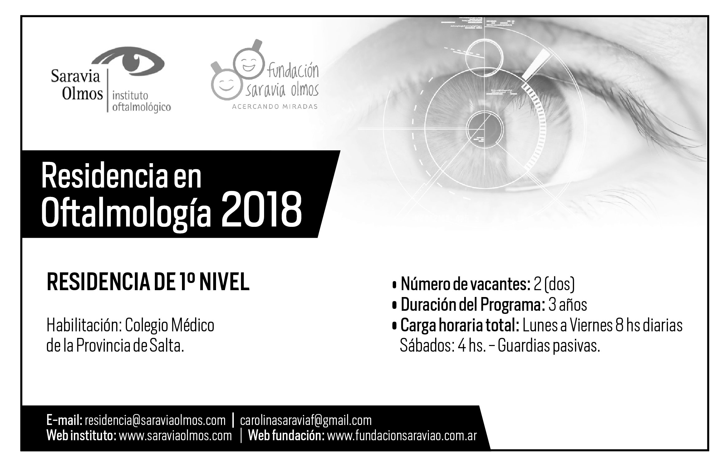 Residencia en Oftalmología 2018 en Salta